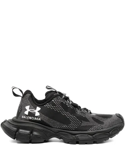 Balenciaga Under Armour 3xl Knit Sneakers In Black