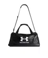 Balenciaga Maxi Logo Leather Duffle Bag In Black