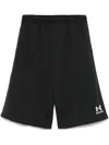 Balenciaga Black Fleece Collab Under Armour Shorts In Black