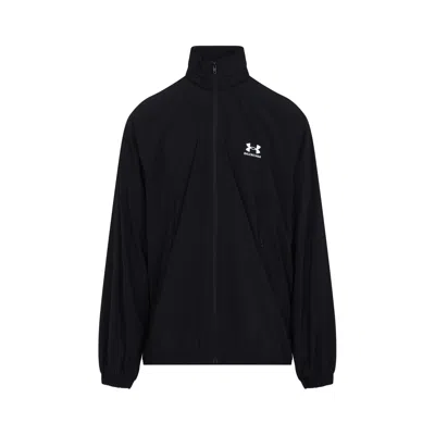 Balenciaga Cocoon Kick Logo-embroidered Padded Ripstop Jacket In Black