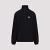 Balenciaga High Collar Zip Pockets Elastic Cuffs Jacket In Black