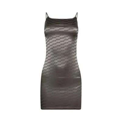 Pre-owned Balenciaga Underwear Slip Dress 'dark Beige' In Tan