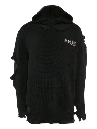 Pre-owned Balenciaga Unifit Knitted Hoodie