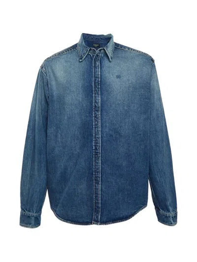 Pre-owned Balenciaga Unifit Oversized Shirt In Blue