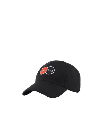 Balenciaga Uniform Logo-embroidered Baseball Cap In Black