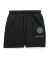 Balenciaga Rainbow Logo Elastic Waist Mesh Swim Shorts