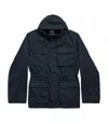 Balenciaga Uniform Hooded Parka In Blue