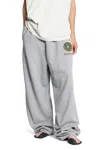 Balenciaga Wide Grey Uniform Merch Trousers In Gray