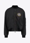 Balenciaga Black Nylon Uniform Merch Large Fit Bomber In Black