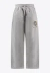 Balenciaga Wide Grey Uniform Merch Trousers Men In Gray