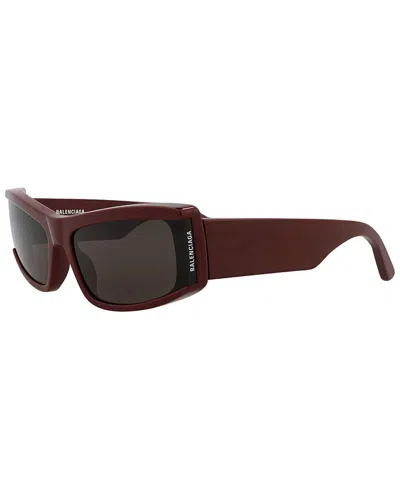 Balenciaga Unisex Bb0301s 66mm Sunglasses In Burgundy