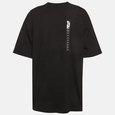 Pre-owned Balenciaga Unisex Black Jersey Oversize T-shirt L