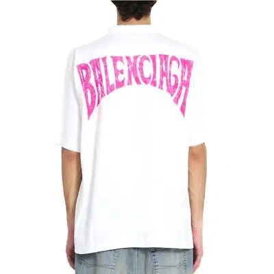 Pre-owned Balenciaga Unisex Hand Drawn Vintage Jersey T-shirt M In White