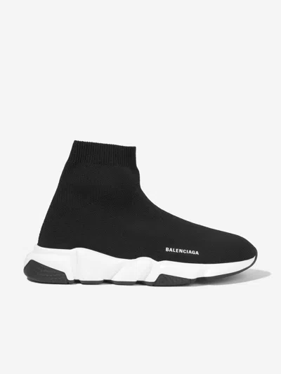 Balenciaga Speed Sneakers In Black,white
