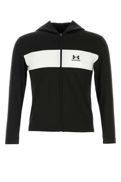 Balenciaga Unisex Performance-inspired Stretch Polyester Sweatshirt In Black