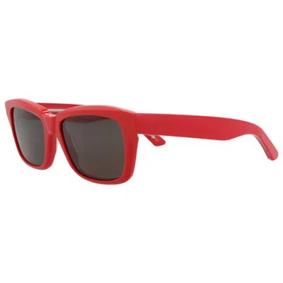 Balenciaga Recycled Acetate Square Unisex Sunglasses In Red