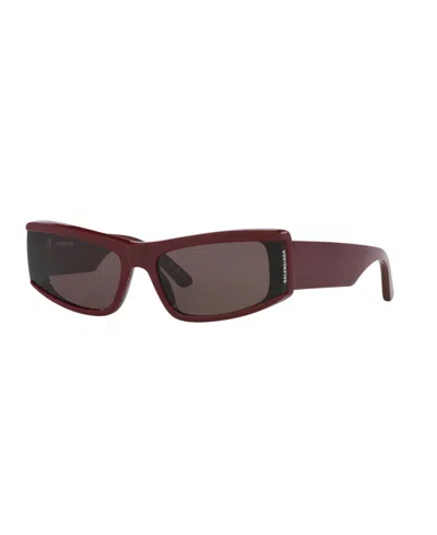 Balenciaga Unisex Sunglasses, Bb0301s In Burgunday