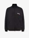 Balenciaga Black Sweatshirt With High Neck And Front And Rear Logo Print In Cotton Blend Man
