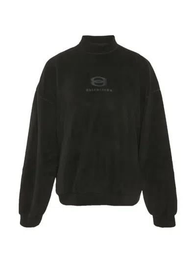 Pre-owned Balenciaga Unity Embroidered Sweater In Black