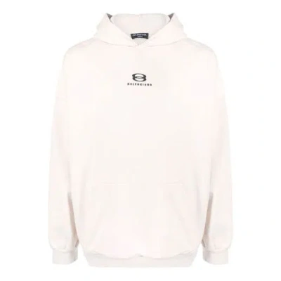 Balenciaga Unity Hoodie Wide Fit 'light Beige Black' In White