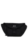 Balenciaga Unity Large Black Nylon Waist Handbag In Black