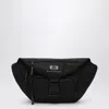 Balenciaga Unity Large Black Nylon Waist Handbag In Black