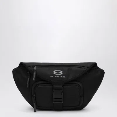 Balenciaga Unity Large Black Nylon Waist Handbag