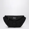 Balenciaga Unity Large Black Nylon Waist Handbag In Black