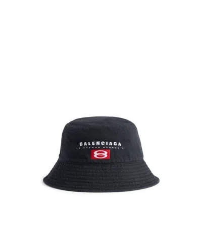 Balenciaga Unity Sport Bucket Hat In Faded Black/dark Grey