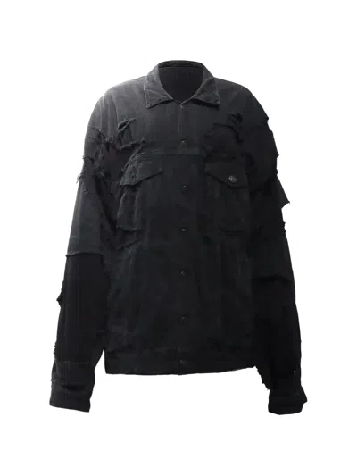 Pre-owned Balenciaga Unity Sports Distressed Jacket In Black