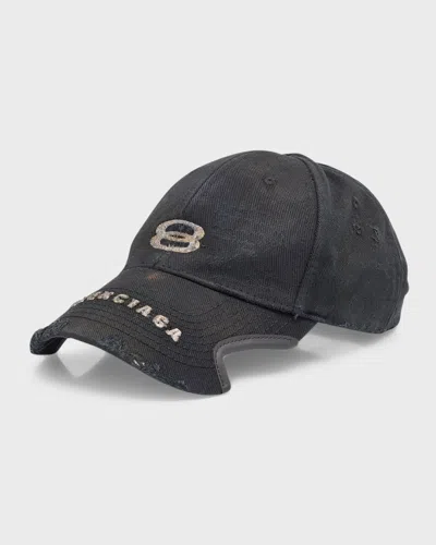 Balenciaga Unity Sports Icon Cap In 1702 Faded Black/white