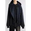 Balenciaga Unity Sports Icon Incognito Oversize Zip-up Hoodie In 4372 Ink/ White