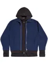 Balenciaga Unity Sports Icon Layered Hoodie In Navy