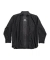 Balenciaga Cotton Distressed Overshirt In Black