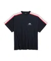Balenciaga Oversized Logo T-shirt In Faded Black/white