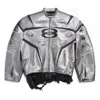 Balenciaga Unity Sports Icon Racer Jacket 'silver' In Metallic