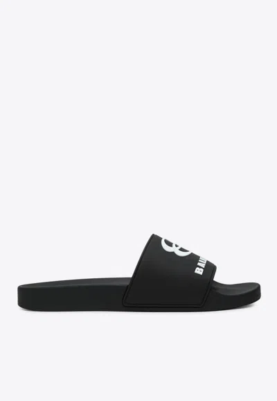 BALENCIAGA UNITY SPORTS ICON RUBBER SLIDES