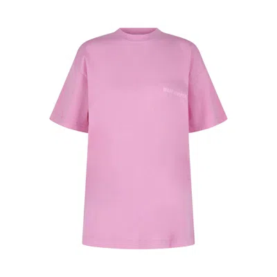 Pre-owned Balenciaga Upside Down Embroidered Logo T-shirt 'pink' | Women's Size S