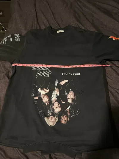 Pre-owned Balenciaga Upside Down Speedhunters T-shirt Size 2 In Black