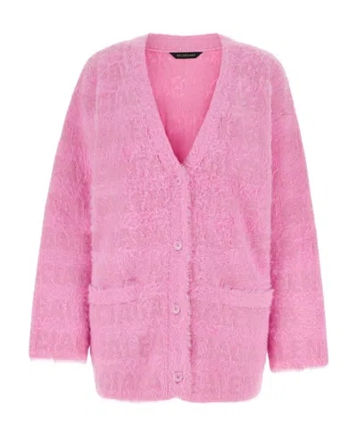 BALENCIAGA BALENCIAGA V-NECK OVERSIZED KNIT CARDIGAN