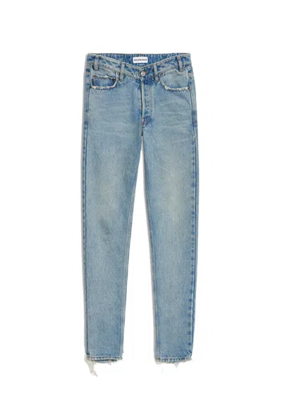 Balenciaga V-shaped Jeans In Blue