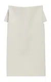 Balenciaga Vareuse Compact Wool-blend Mini Dress In White