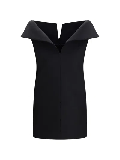 Balenciaga Silk-blend Strapless Mini Dress In Black