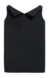Balenciaga Vareuse Wool-blend Scuba Mini Dress In Black