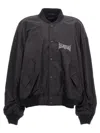 Balenciaga Varsity  Boxing Bomber Jacket In Black