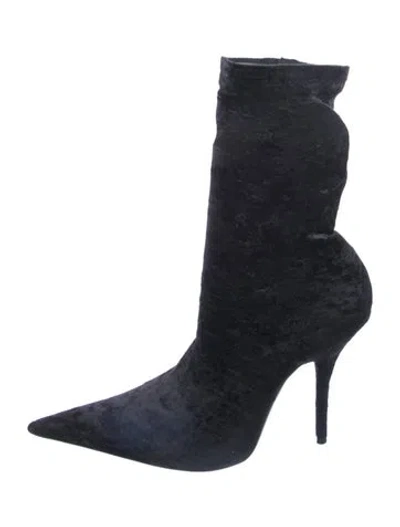 Pre-owned Balenciaga Velvet Boots In Multi
