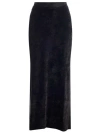 Balenciaga Black Drawstring Maxi Skirt