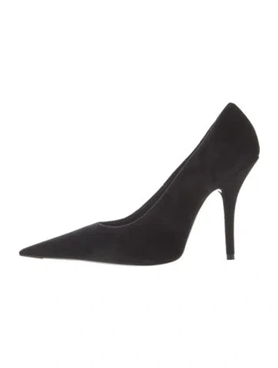 Pre-owned Balenciaga Velvet Pumps In Black