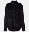 Balenciaga Corduroy Button-up Shirt In Black