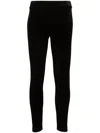 Balenciaga Stretch Velvet Skinny Leggings In Black